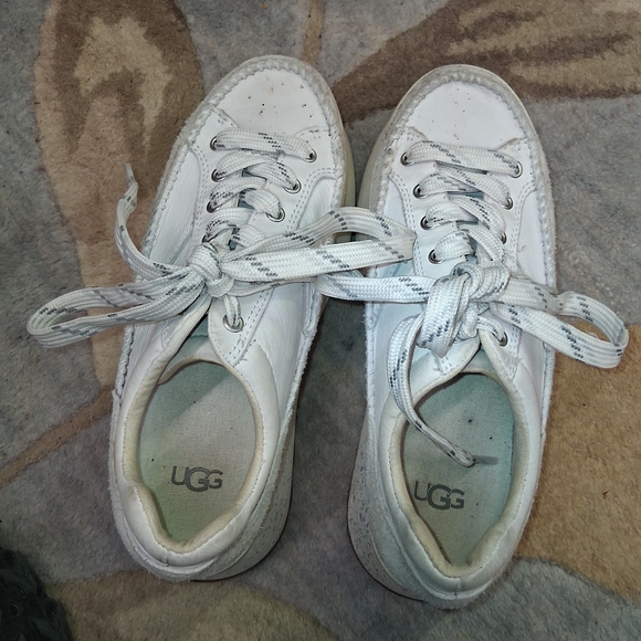 UGG Cream and White Platform Sneakers - Picture 8 of 8